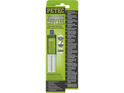 Petec Flüssigmetall Füllen, Spachteln, Verkleben Doppelspritze SB-Karte