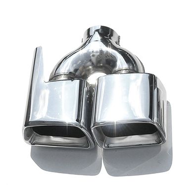 Auspuffblende Endstück Endrohr Double Output Chrom Edelstahl Doppelendrohr Links