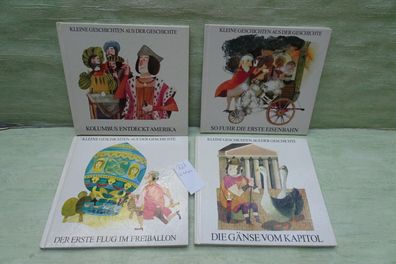 4x Kleine Geschichten aus der geschichte Kolumbus Eisenbahn Freiballon Kapitol