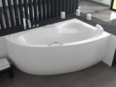 Badewanne Eckwanne Acryl Natalia 150x100 Rechts Weiß | Ablauf & Füße GRATIS !