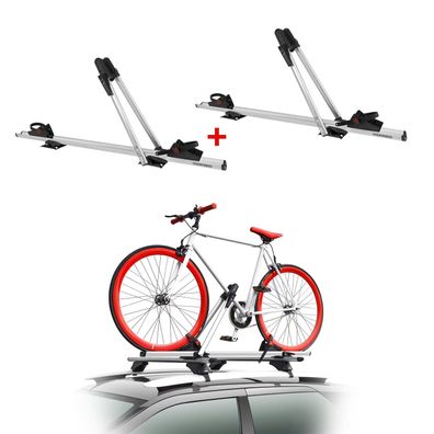 2x Menabo Fahrradträger Juza für Fahrrad bis 15kg ABE Alu Dachfahrradträger