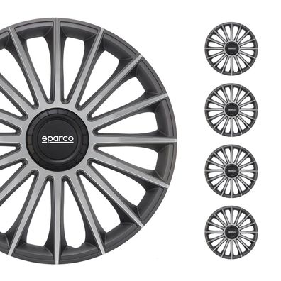 Sparco Radkappen 16 Zoll Treviso Grau Silber 4tlg