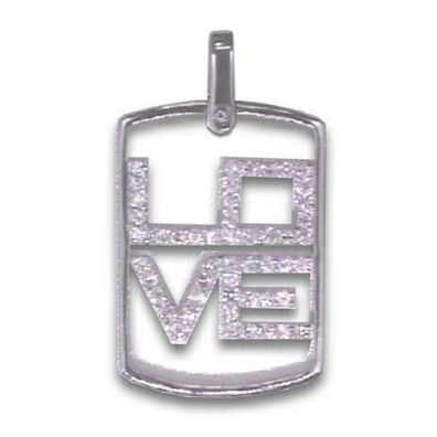 Anhänger - Sterlingsilber Zirkonia - Love