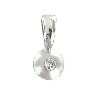 Anhänger - Gold 585 14K Diamant 0,07ct - weißgold