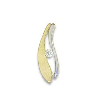 Anhänger - Gold 333 8K Zirkonia - bicolor