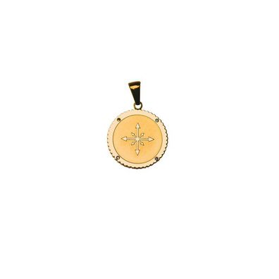 Anhänger - Glücksbringer - Edelstahl - goldfarben