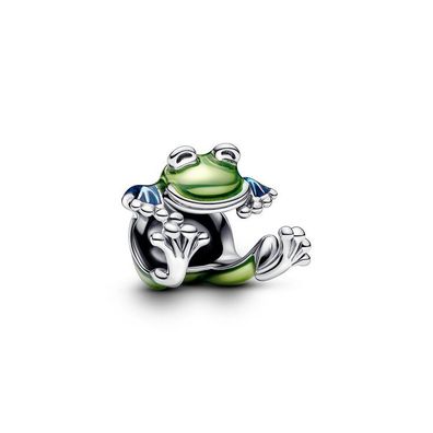 Bead - Silber - Kletternder Frosch Charm