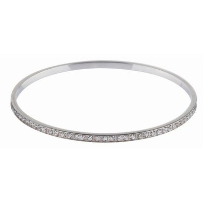 Armreif - Edelstahl Zirkonia - Schlupfreif - groß