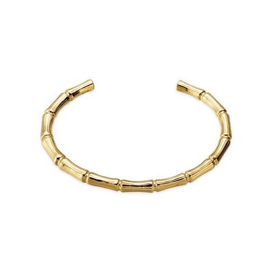 Armreif - Bamboo - Silber Halbspange goldfarben