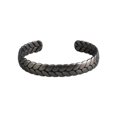 Armreif - Across - Edelstahl - Antik grau