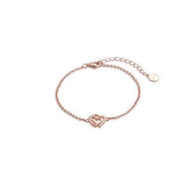 Armkette - Sterlingsilber - rosé - Doppelherz