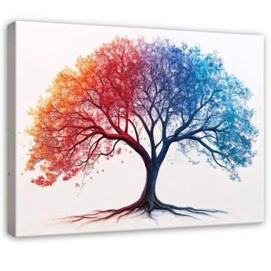 Leinwandbild Baum Natur Wandbild Leinwand Bilder Wanddeko Wohnzimmer Schlafzimmer