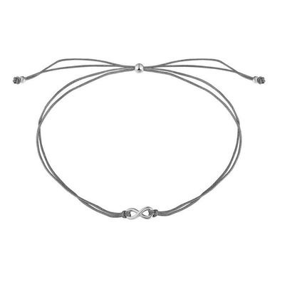 Armkette - Sterlingsilber - Nylon grau - Infinity