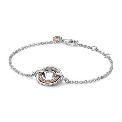 Armband 18cm - Bicolor - Logo & Pavé