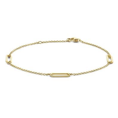 Armband 18 cm - Gold 585 14K -ovale Zwischenstücke