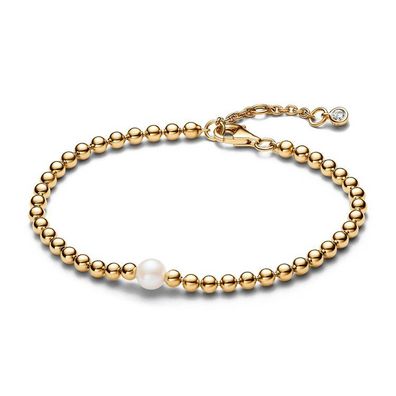 Armband 18 cm - Vergoldet - Perle & Kugeln
