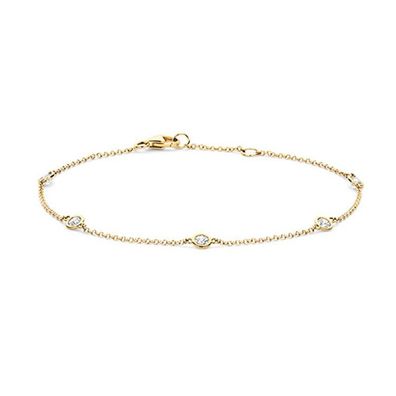 Armband 18 cm - Gold 585 14K - Zirkonia