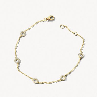 Armband 18 cm - Gold 585 14K - Zirkonia