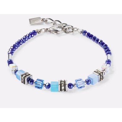 Armband - Edelstahl - Mini Cubes blau