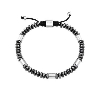 Armkette - Nylon schwarz - Hämatit