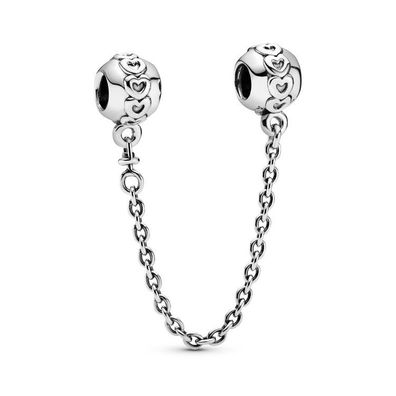 Bead - Silber - Komfortkette Herzen