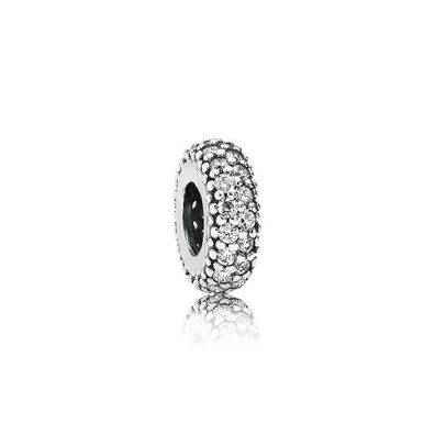 Bead - Sterlingsilber Zirkonia - silberfarben