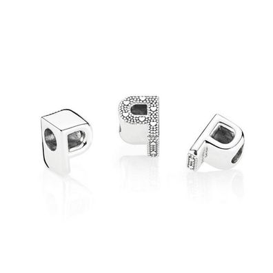 Bead - Silber - Charm letter P