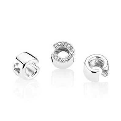Bead - Silber - Charm letter C