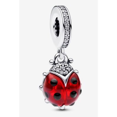Bead - Silber - Charm Anhänger Marienkäfer