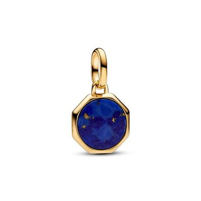 Bead - vergoldet - Blauer Mini Anhänger