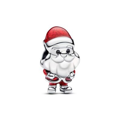 Bead - Silber - Bewglicher Weihnachtsmann Charm