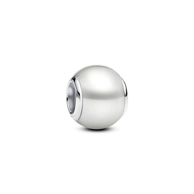 Bead - Silber - Weißes Charm
