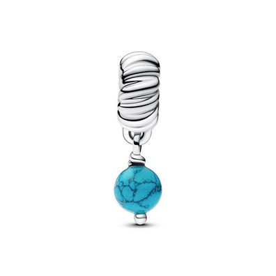 Bead - Silber - Türkisfarbener Charm-Anhänger
