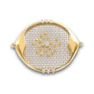 Brosche - Gold 750 - Platin - Brillanten