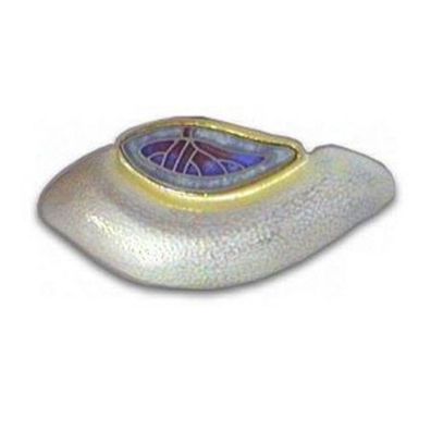 Brosche - Sterlingsilber Gold 750 Emaille - Unikat