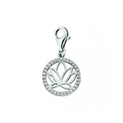 Charm - Silber - Lotus - Zirkonia