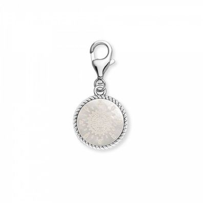 Charm - Silber - Windrose Perlmutt