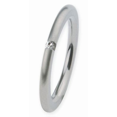 Ring 61 - silbern - Edelstahl Zirkonia - Ed Vita