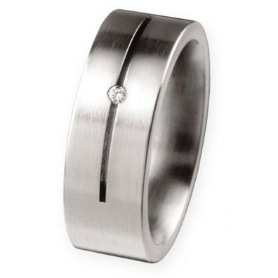 Ring 55 - Edelstahl - Brillant 0,02ct