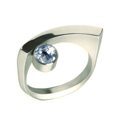 Ring 50 - silberfarben - Edelstahl Zirkonia