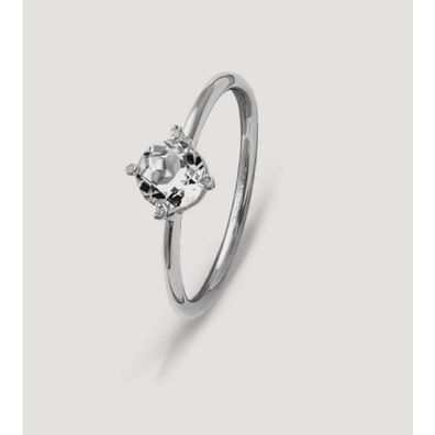 Ring 54 - Weißgold 375 - Diamant Topas weiß
