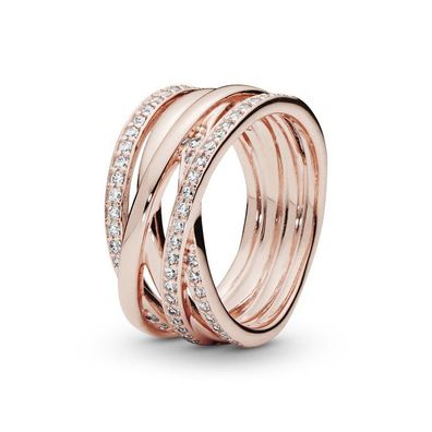 Ring 64 - Rosévergoldet - klar/rosé