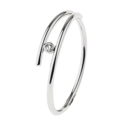 Ring 54 - Edelstahl - Brillant 0,02ct