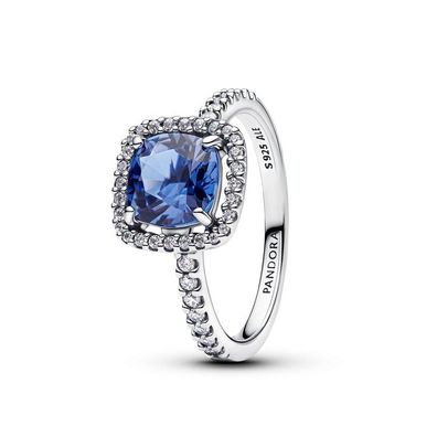 Ring 58 - Sterlingsilber - Blauer Strahlenkranz