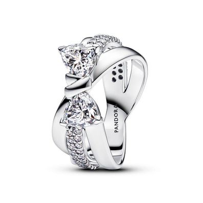 Ring 60 - Sterlingsilber - Funkelnde Schleife