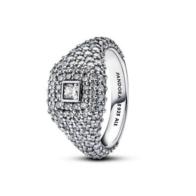 Ring 60 - Sterlingsilber - Quadrat Cocktailring