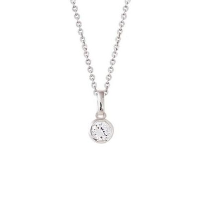 AnhängerKette - Sterlingsilber Zirkonia - silber