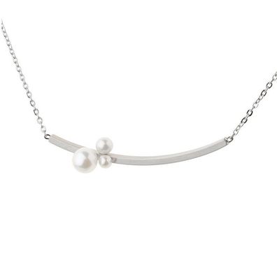 Collier - Edelstahl - Süßwasser Zuchtperlen
