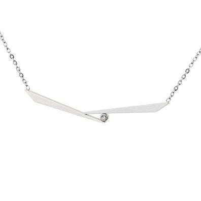 Collier - Edelstahl - Brillant 0,02ct