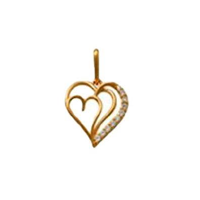Anhänger - Gold 375 - Herz Steine